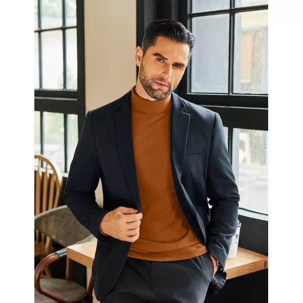 COOFANDY Mens Mock Neck Shirts Fleece Long Sleeve Tops Basic Pullover T-Shirts