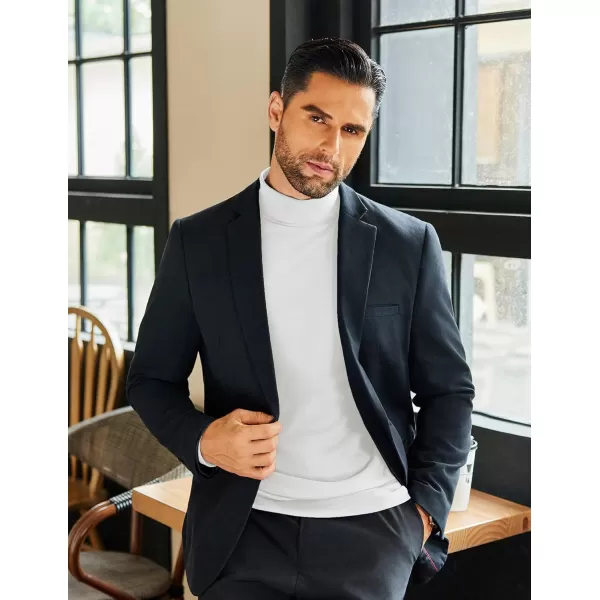 COOFANDY Mens Mock Neck Shirts Fleece Long Sleeve Tops Basic Pullover T-Shirts