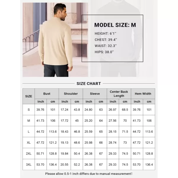 COOFANDY Mens Mock Neck Shirts Fleece Long Sleeve Tops Basic Pullover T-Shirts