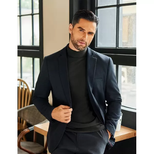 COOFANDY Mens Mock Neck Shirts Fleece Long Sleeve Tops Basic Pullover T-Shirts