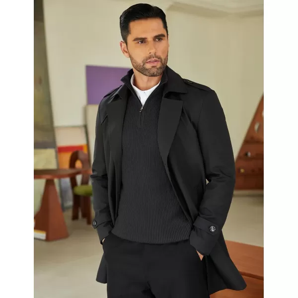 COOFANDY Men's Quarter Zip Sweaters Slim Fit Mock Neck Pullover Sweater Lightweight Knitted Polo Sweaters