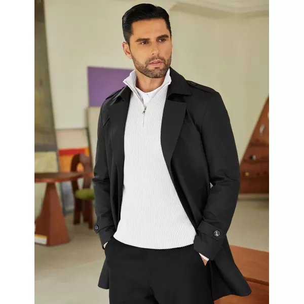 COOFANDY Men's Quarter Zip Sweaters Slim Fit Mock Neck Pullover Sweater Lightweight Knitted Polo Sweaters