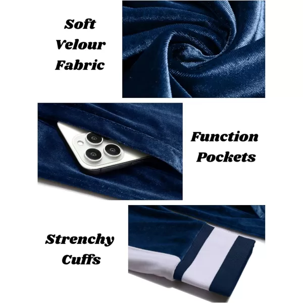 COOFANDY Mens Tracksuit 2 Piece Set Velour Velvet Sweatsuit Jogging Suits Full Zip Jacket Pants Outfits