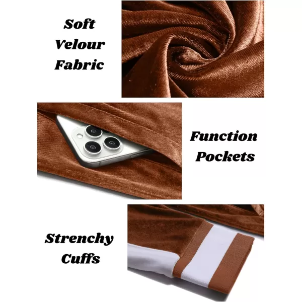 COOFANDY Mens Tracksuit 2 Piece Set Velour Velvet Sweatsuit Jogging Suits Full Zip Jacket Pants Outfits
