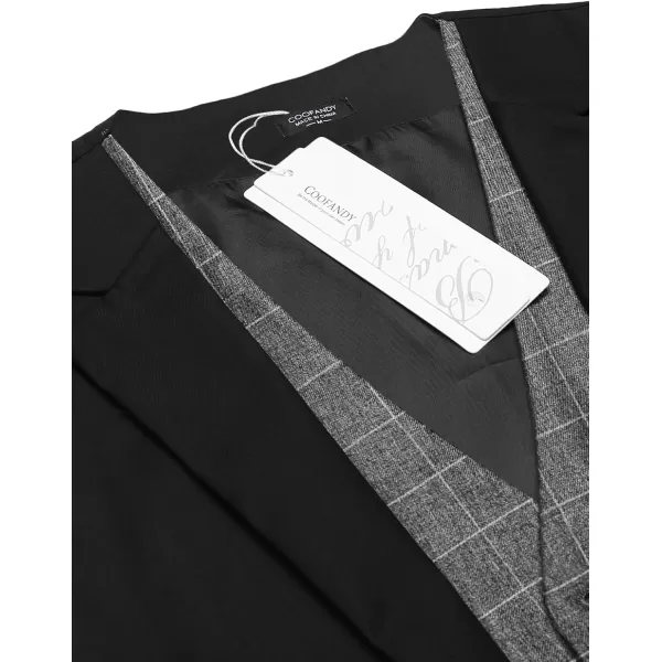 COOFANDY Men's Formal Fashion Vest Layered Waistcoat Business Dress Suit Vests for Wedding