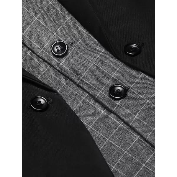 COOFANDY Men's Formal Fashion Vest Layered Waistcoat Business Dress Suit Vests for Wedding