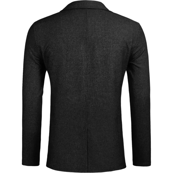 imageCOOFANDY Mens Casual Blazers Slim Fit Sport Coats Lightweight Two Button Suit Jackets01black