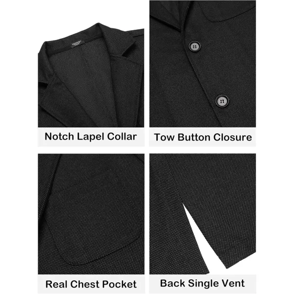 imageCOOFANDY Mens Casual Blazers Slim Fit Sport Coats Lightweight Two Button Suit Jackets01black