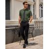 imageCOOFANDY Mens Dress Shirts Stain Shield Short Sleeve Button Down Shirts Summer Wrinkle Free Business Casual ShirtArmy Green