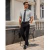 imageCOOFANDY Mens Dress Shirts Stain Shield Short Sleeve Button Down Shirts Summer Wrinkle Free Business Casual ShirtLight Grey
