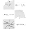 imageCOOFANDY Mens Dress Shirts Stain Shield Short Sleeve Button Down Shirts Summer Wrinkle Free Business Casual ShirtWhite