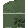imageCOOFANDY Mens Cuban Guayabera Shirt Short Sleeve Button Down Shirts Casual Summer Beach Linen ShirtsA  Army Green