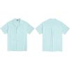 imageCOOFANDY Mens Cuban Guayabera Shirt Short Sleeve Button Down Shirts Casual Summer Beach Linen ShirtsA  Celadon Green