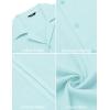 imageCOOFANDY Mens Cuban Guayabera Shirt Short Sleeve Button Down Shirts Casual Summer Beach Linen ShirtsA  Celadon Green