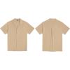 imageCOOFANDY Mens Cuban Guayabera Shirt Short Sleeve Button Down Shirts Casual Summer Beach Linen ShirtsA  Dark Khaki