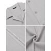 imageCOOFANDY Mens Cuban Guayabera Shirt Short Sleeve Button Down Shirts Casual Summer Beach Linen ShirtsA  Light Gray