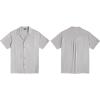 imageCOOFANDY Mens Cuban Guayabera Shirt Short Sleeve Button Down Shirts Casual Summer Beach Linen ShirtsA  Light Gray