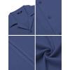 imageCOOFANDY Mens Cuban Guayabera Shirt Short Sleeve Button Down Shirts Casual Summer Beach Linen ShirtsA  Navy Blue