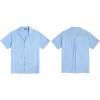 imageCOOFANDY Mens Cuban Guayabera Shirt Short Sleeve Button Down Shirts Casual Summer Beach Linen ShirtsA  Sky Blue
