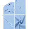 imageCOOFANDY Mens Cuban Guayabera Shirt Short Sleeve Button Down Shirts Casual Summer Beach Linen ShirtsA  Sky Blue