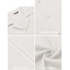 imageCOOFANDY Mens Cuban Guayabera Shirt Short Sleeve Button Down Shirts Casual Summer Beach Linen ShirtsA  White