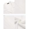 imageCOOFANDY Mens Cuban Guayabera Shirt Short Sleeve Button Down Shirts Casual Summer Beach Linen ShirtsA  White Paisley