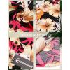 imageCOOFANDY Mens Hawaiian Shirt and Short Set Flower 2pieces Beach Outfit with Bucket HatsBlack  Orange Flower