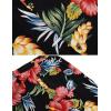 imageCOOFANDY Mens Hawaiian Shirt and Short Set Flower 2pieces Beach Outfit with Bucket HatsNavy  Red