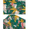 imageCOOFANDY Mens Hawaiian Shirt and Short Set Flower 2pieces Beach Outfit with Bucket HatsOlive Green