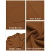 imageCOOFANDY Mens Wrinkle Free Untucked Cuban Shirt Business Casual Button Down Shirts Short Sleeve ShirtLight Brown