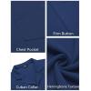 imageCOOFANDY Mens Wrinkle Free Untucked Cuban Shirt Business Casual Button Down Shirts Short Sleeve ShirtNavy Blue