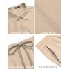 imageCOOFANDY Mens 2 Pieces Linen Set Short Sleeve Button Down Shirts Summer Beach Shorts Casual OutfitsApricot