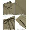imageCOOFANDY Mens 2 Pieces Linen Set Short Sleeve Button Down Shirts Summer Beach Shorts Casual OutfitsArmy Green