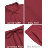imageCOOFANDY Mens 2 Pieces Linen Set Short Sleeve Button Down Shirts Summer Beach Shorts Casual OutfitsDark Red