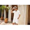 imageCOOFANDY Mens 2 Pieces Linen Set Short Sleeve Button Down Shirts Summer Beach Shorts Casual OutfitsWhite