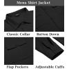 imageCOOFANDY Mens Casual Shirt Jacket Long Sleeve Button Down Overshirt Lightweight Shacket with PocketsBlack