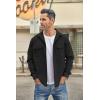 imageCOOFANDY Mens Casual Shirt Jacket Long Sleeve Button Down Overshirt Lightweight Shacket with PocketsBlack