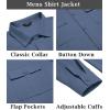 imageCOOFANDY Mens Casual Shirt Jacket Long Sleeve Button Down Overshirt Lightweight Shacket with PocketsBlue