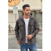 imageCOOFANDY Mens Casual Shirt Jacket Long Sleeve Button Down Overshirt Lightweight Shacket with PocketsDark Grey