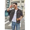 imageCOOFANDY Mens Casual Shirt Jacket Long Sleeve Button Down Overshirt Lightweight Shacket with PocketsDark Grey
