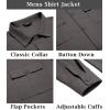imageCOOFANDY Mens Casual Shirt Jacket Long Sleeve Button Down Overshirt Lightweight Shacket with PocketsDark Grey