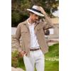 imageCOOFANDY Mens Casual Shirt Jacket Long Sleeve Button Down Overshirt Lightweight Shacket with PocketsDark Khaki