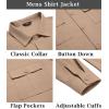 imageCOOFANDY Mens Casual Shirt Jacket Long Sleeve Button Down Overshirt Lightweight Shacket with PocketsDark Khaki