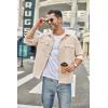 imageCOOFANDY Mens Casual Shirt Jacket Long Sleeve Button Down Overshirt Lightweight Shacket with PocketsLight Khaki