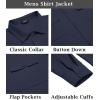 imageCOOFANDY Mens Casual Shirt Jacket Long Sleeve Button Down Overshirt Lightweight Shacket with PocketsNavy Blue