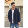 imageCOOFANDY Mens Casual Shirt Jacket Long Sleeve Button Down Overshirt Lightweight Shacket with PocketsNavy Blue