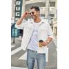 imageCOOFANDY Mens Casual Shirt Jacket Long Sleeve Button Down Overshirt Lightweight Shacket with PocketsWhite
