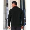 imageCOOFANDY Mens Long Sleeve Wrinkle Free Shirts Casual Button Down Stretch Dress Shirt with PocketBlack