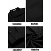 imageCOOFANDY Mens Long Sleeve Wrinkle Free Shirts Casual Button Down Stretch Dress Shirt with PocketBlack