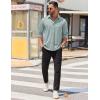 imageCOOFANDY Mens Long Sleeve Wrinkle Free Shirts Casual Button Down Stretch Dress Shirt with PocketLight Blue